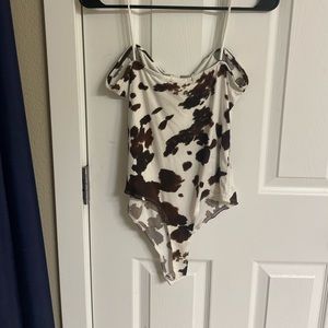 Cow print bodysuit